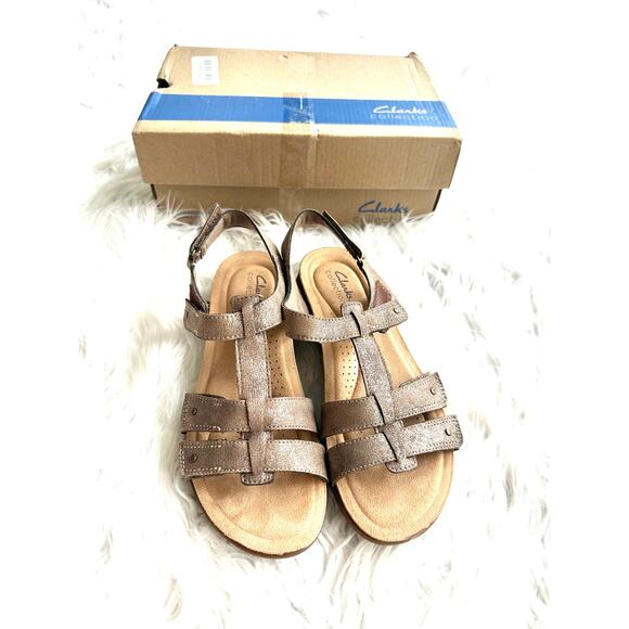 Clarks April Cove Bronze Metallic Sandals Size 8 NWT - Picture 7 of 13